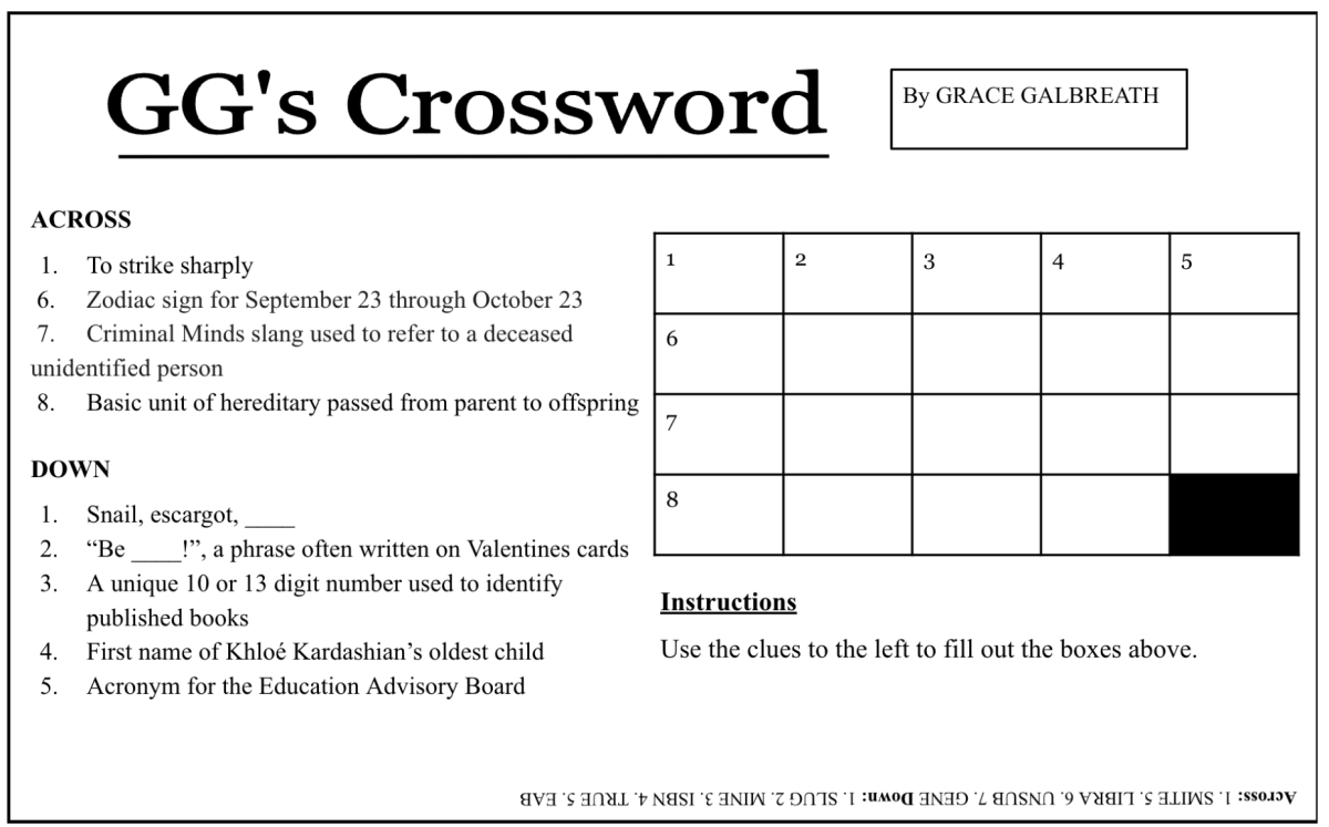 GG's Crossword Answer Key Issue 13